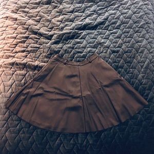 Black Vegan leather circle skirt